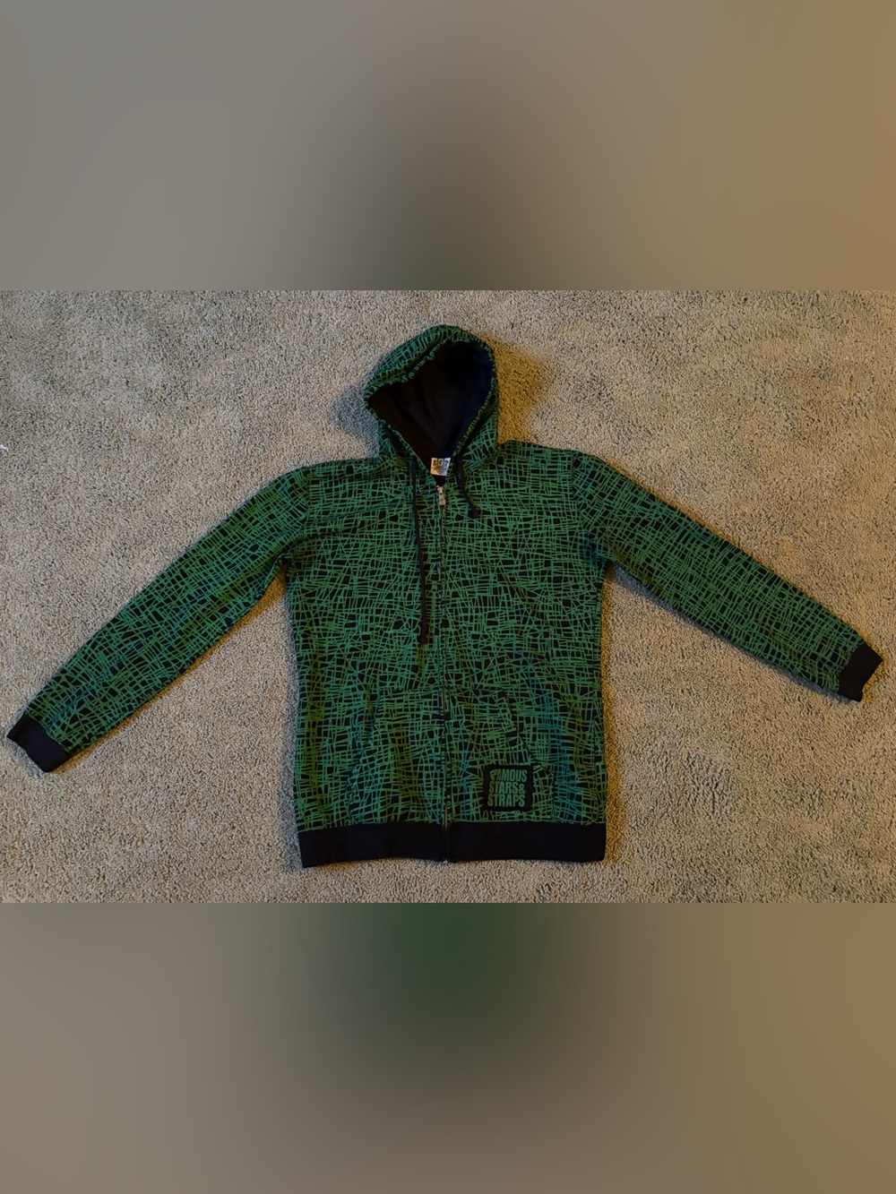 Vintage Y2K Famous Stars And Straps Full Zip Hoodie All Over Women XL Skater